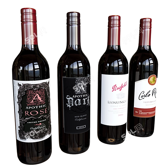  Wine Collection Bundle | 18 Varieties 3D model image 4