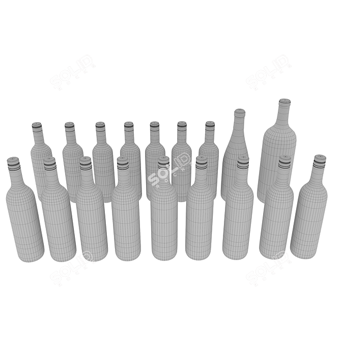  Wine Collection Bundle | 18 Varieties 3D model image 5