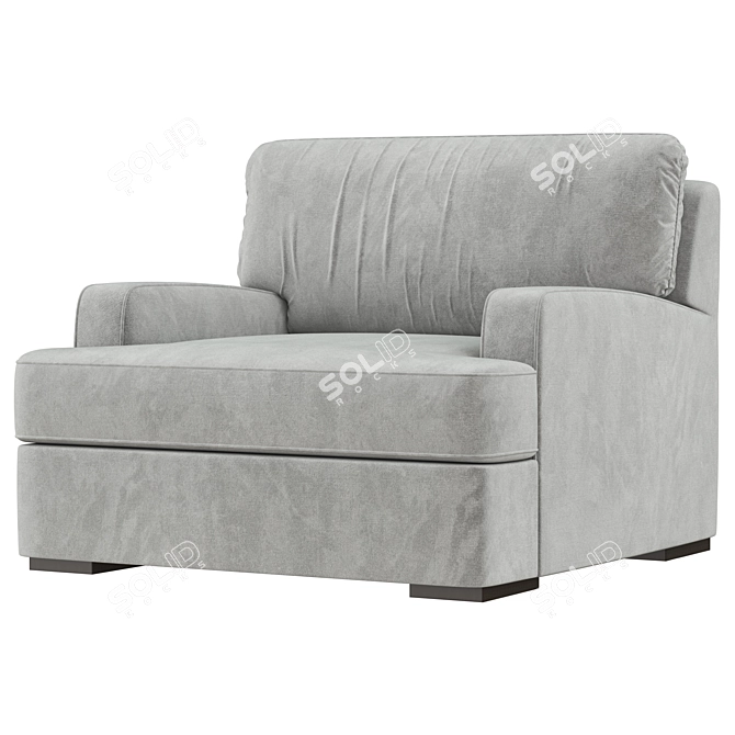 Modern Accent Armchair Furnishings 3D model image 2