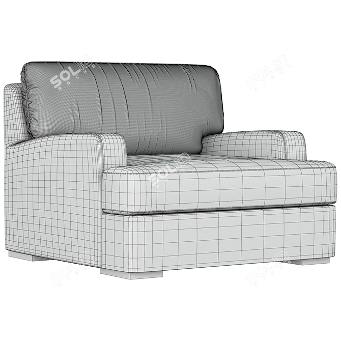 Modern Accent Armchair Furnishings 3D model image 5