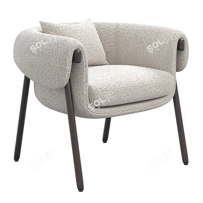 Modern Elegance Monica Armchair 3D model image 1