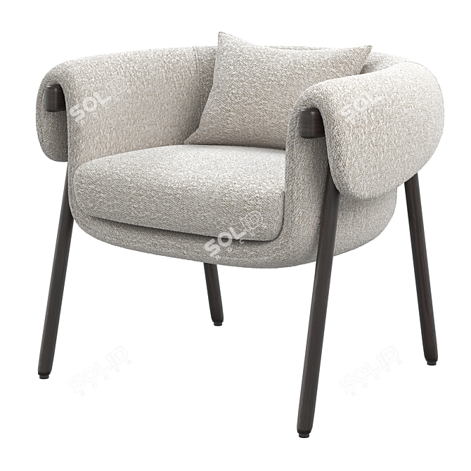 Modern Elegance Monica Armchair 3D model image 2