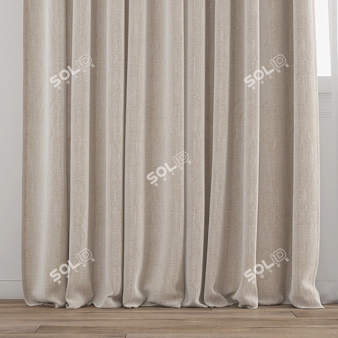 Polygonal Curtain Model Set 3D model image 2