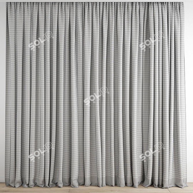 Polygonal Curtain Model Set 3D model image 3