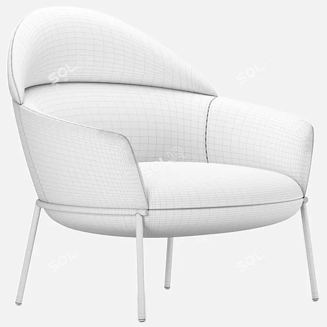 Elegant SWALE Armchair, LaCividina Vol. 2 3D model image 9