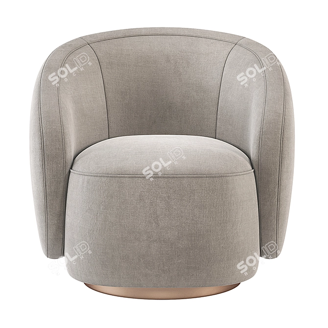 Kelly Wearstler Velvet Swivel Chair 3D model image 2