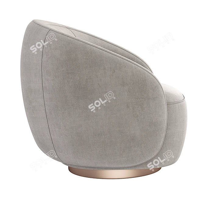 Kelly Wearstler Velvet Swivel Chair 3D model image 3