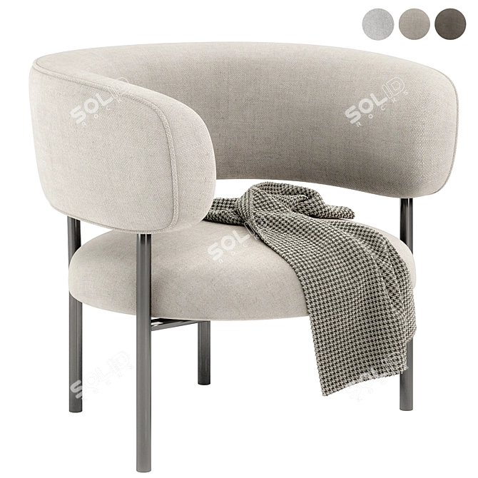 Modern Bold Lounge Chair Design 3D model image 1