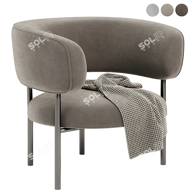 Modern Bold Lounge Chair Design 3D model image 2