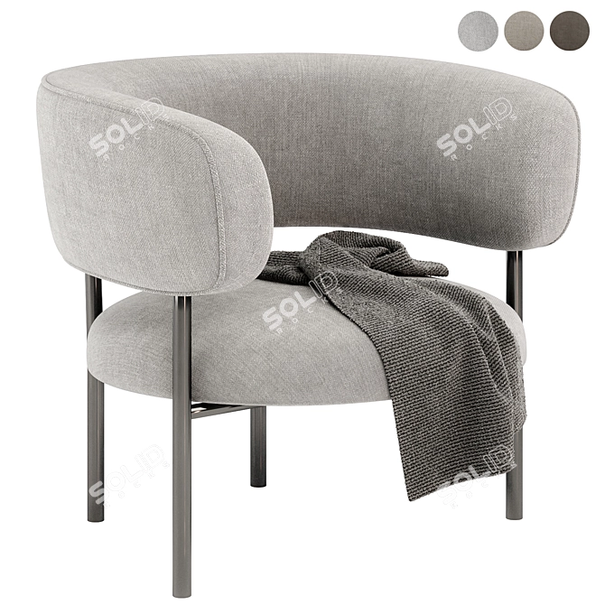 Modern Bold Lounge Chair Design 3D model image 3