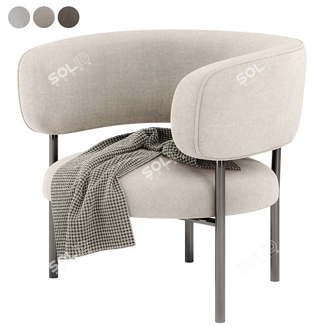 Modern Bold Lounge Chair Design 3D model image 4