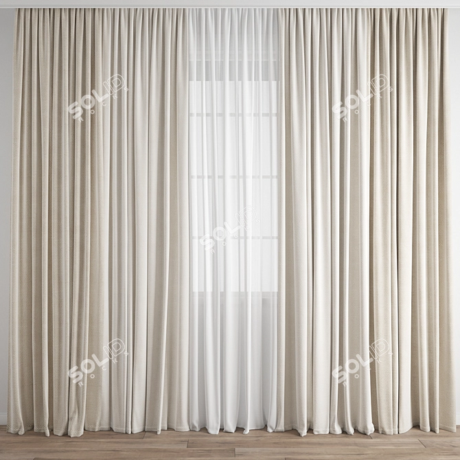 Poly Curtain Model Bundle 3D model image 1