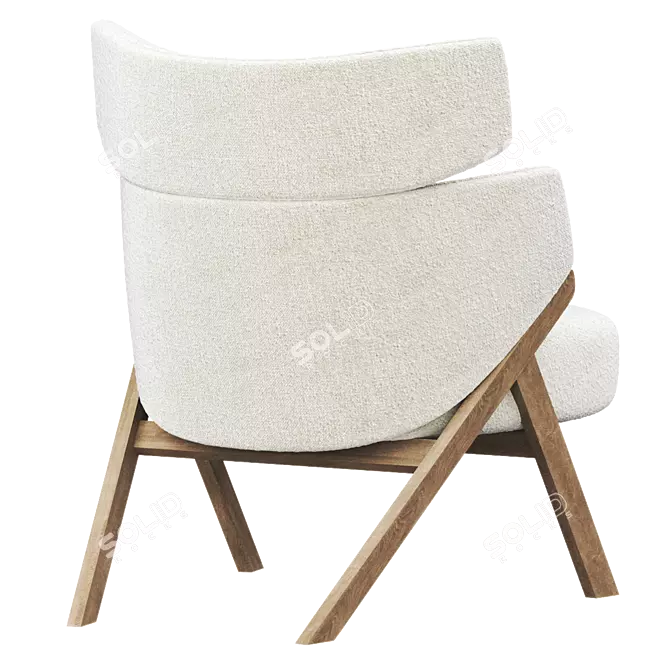 Modern 3D Cordial Chair Design 3D model image 3