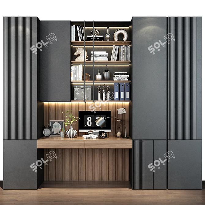 Custom Wardrobe Composition with Decor 3D model image 1