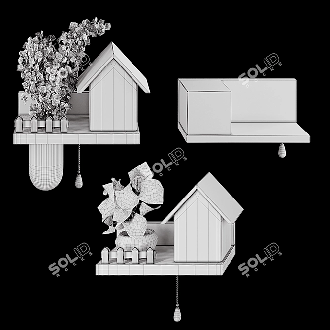 Modern LED Lamp Planter 003 3D model image 6