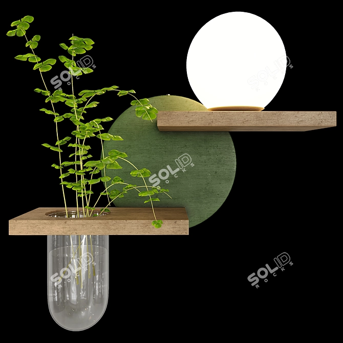 LED Lamp Planter 004 Multifunctional Decor 3D model image 4