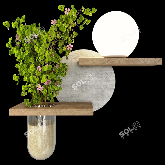 LED Lamp Planter 004 Multifunctional Decor 3D model image 5