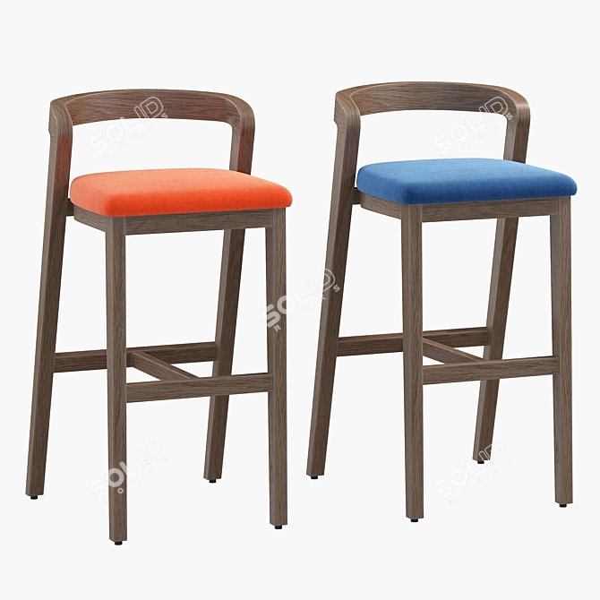 Contemporary Venus Bar Stool 3D model image 2