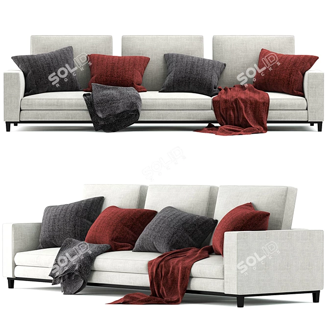 Modern Minotti Sofa with V-Ray 3D model image 1