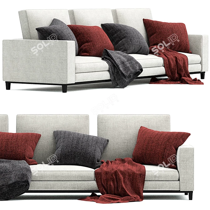 Modern Minotti Sofa with V-Ray 3D model image 2