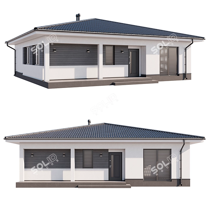 Country House 135 sq.m. 3D model image 1