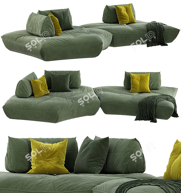 Night Fever 2 Vray Sofa 3D model image 1