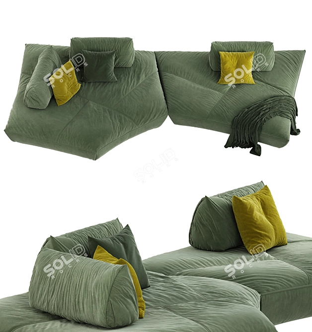 Night Fever 2 Vray Sofa 3D model image 2