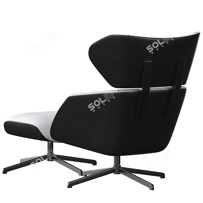 Elegant Camila Armchair Set 3D model image 4