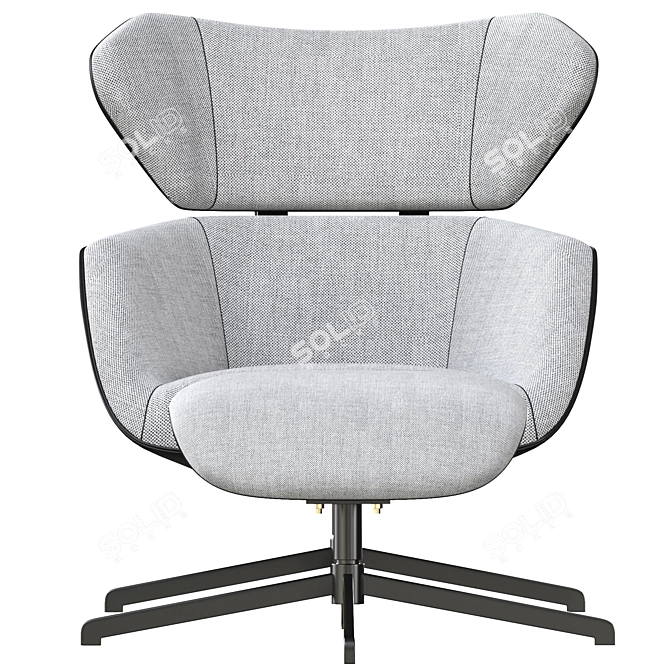 Elegant Camila Armchair Set 3D model image 5
