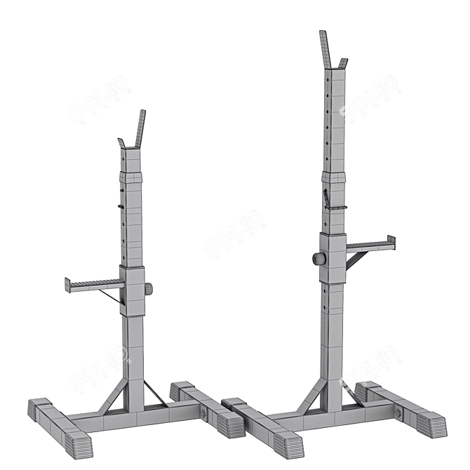 DFC Barbell Rack Trio Set 3D model image 2