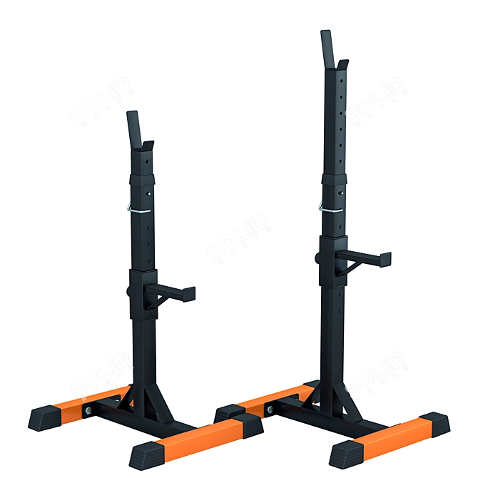 DFC Barbell Rack Trio Set 3D model image 3