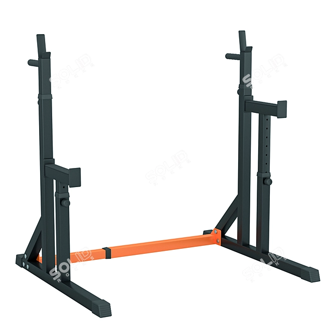 DFC Barbell Rack Trio Set 3D model image 4