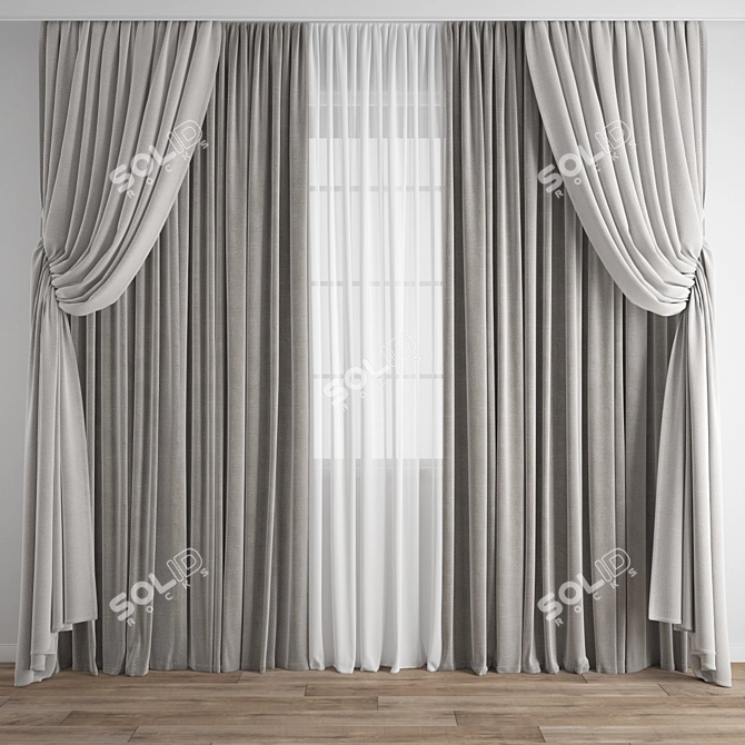 Polygonal Model Curtain Texture 3DS Max 3D model image 1