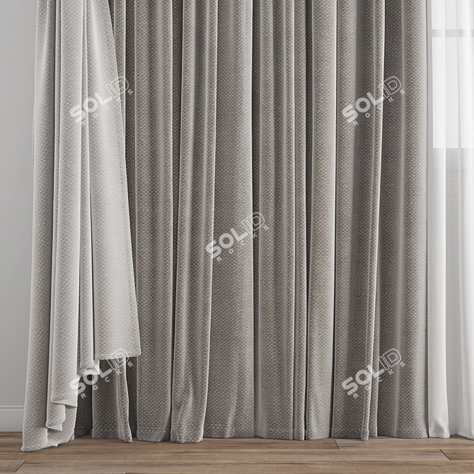 Polygonal Model Curtain Texture 3DS Max 3D model image 2