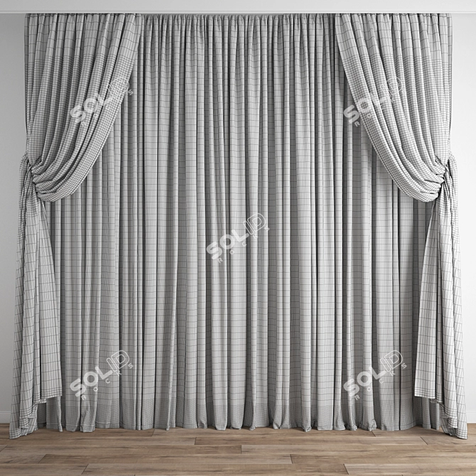 Polygonal Model Curtain Texture 3DS Max 3D model image 3