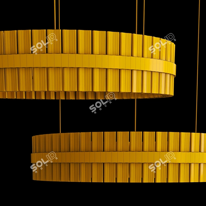 Luxury Saturno Glass Chandelier 3D model image 4