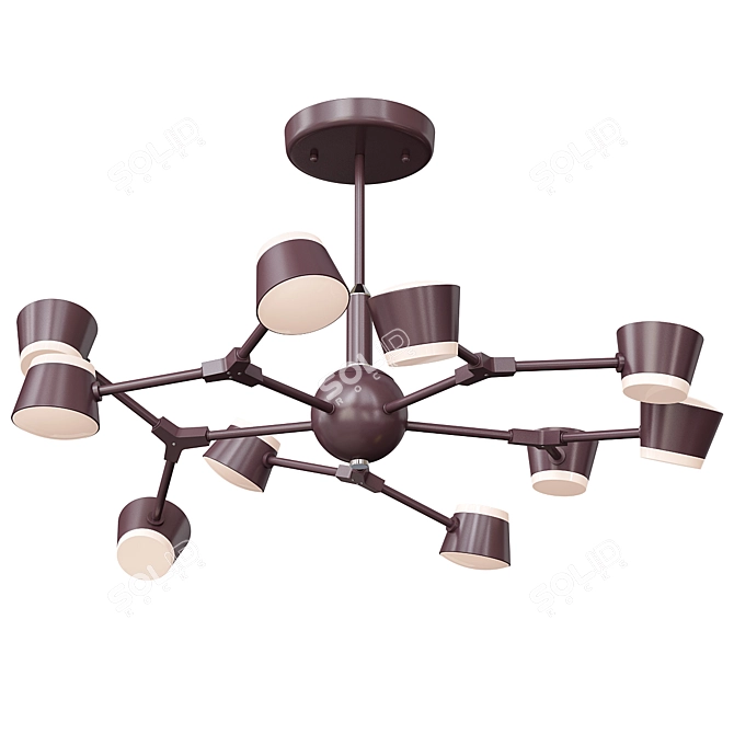 Elegant Mora Chandelier by Anzazo 3D model image 1