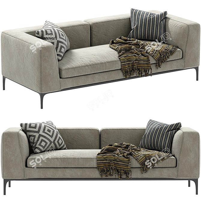 Stylish Arflex Lee Sofa 3D model image 2