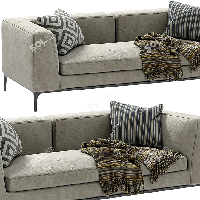 Stylish Arflex Lee Sofa 3D model image 3