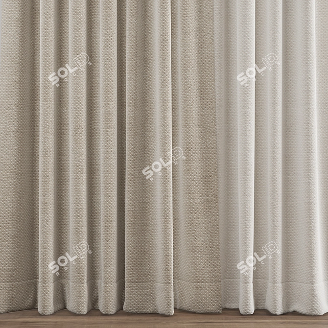 Polygonal Curtain Model Set 3D model image 2