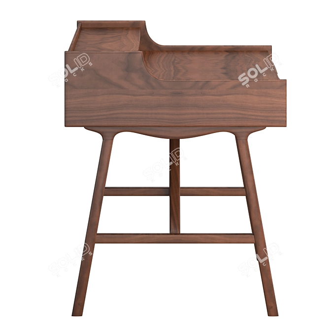 Sleek Scandinavian Style Desk 3D model image 3