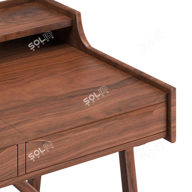 Sleek Scandinavian Style Desk 3D model image 4