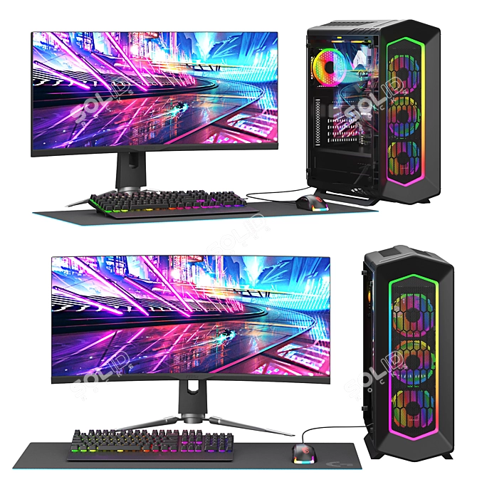 Gamer Set 2 Corona Renderer 3D model image 1