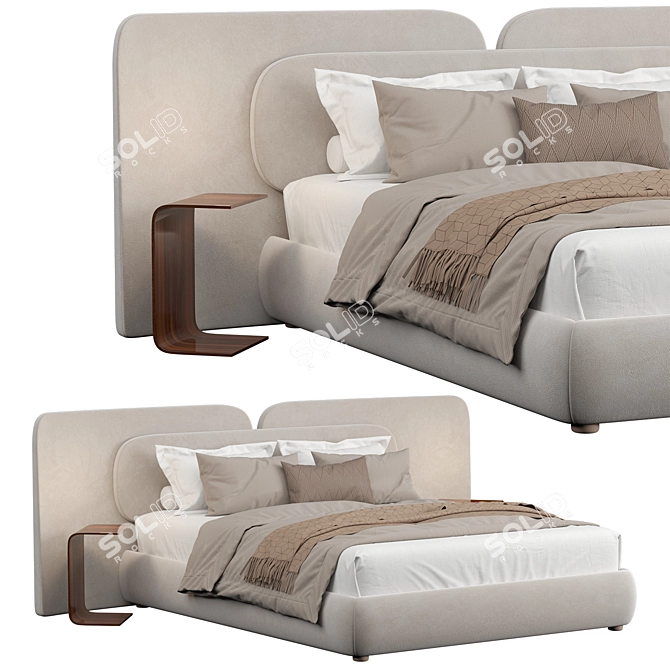 Modern Sleek Rove Concepts Bed 3D model image 1