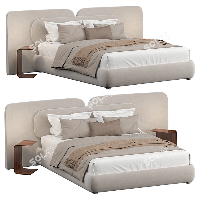 Modern Sleek Rove Concepts Bed 3D model image 5