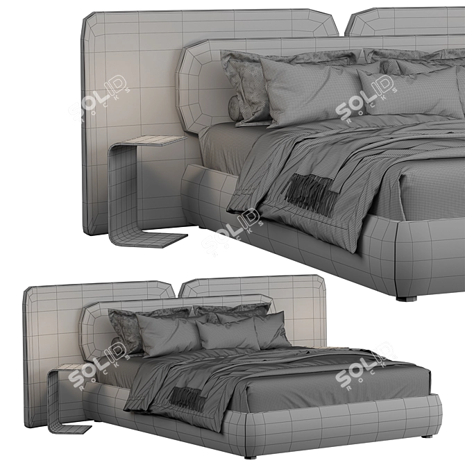 Modern Sleek Rove Concepts Bed 3D model image 6