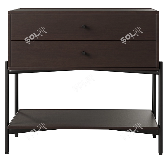 Warren 28" Nightstand, Pottery Barn 3D model image 2