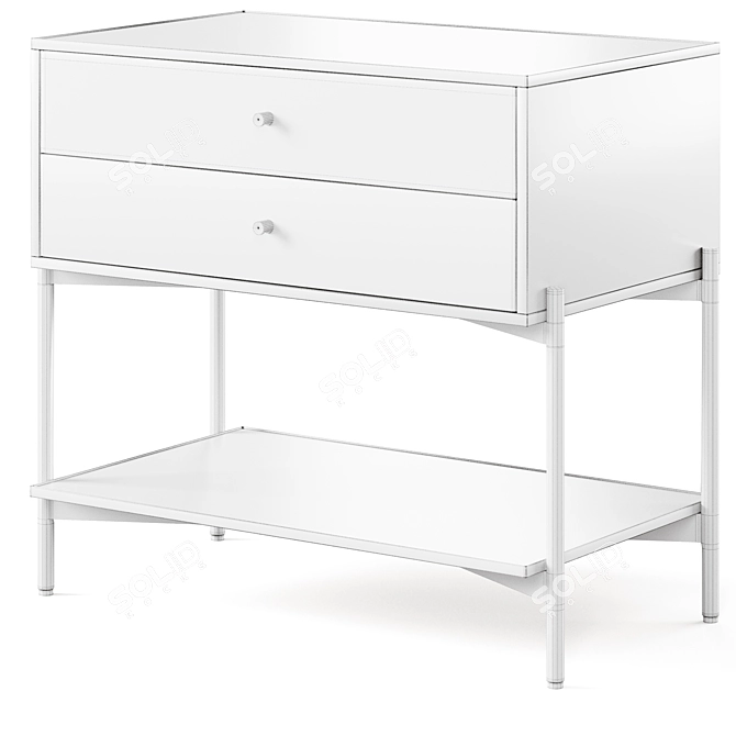 Warren 28" Nightstand, Pottery Barn 3D model image 3