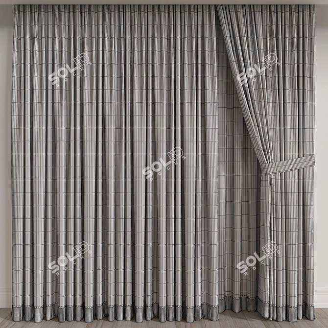 Elegant Curtain 3D Model Polys: 72778 3D model image 3
