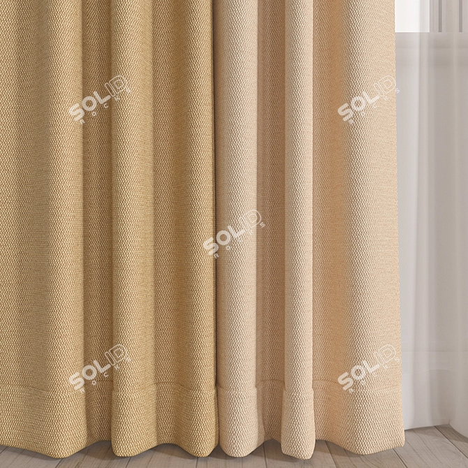 Modern Curtain 3D Model Render 3D model image 2